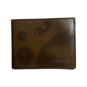 COACH Tan/brown camo wallet
